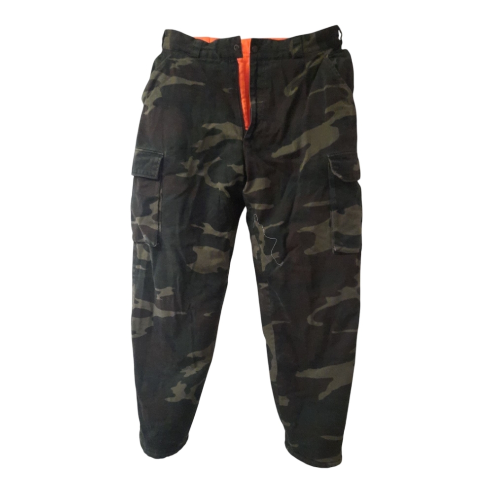 Bushline Outdoor Camouflage Camo Fleece Reversible Blaze Orange Men’s Size 38